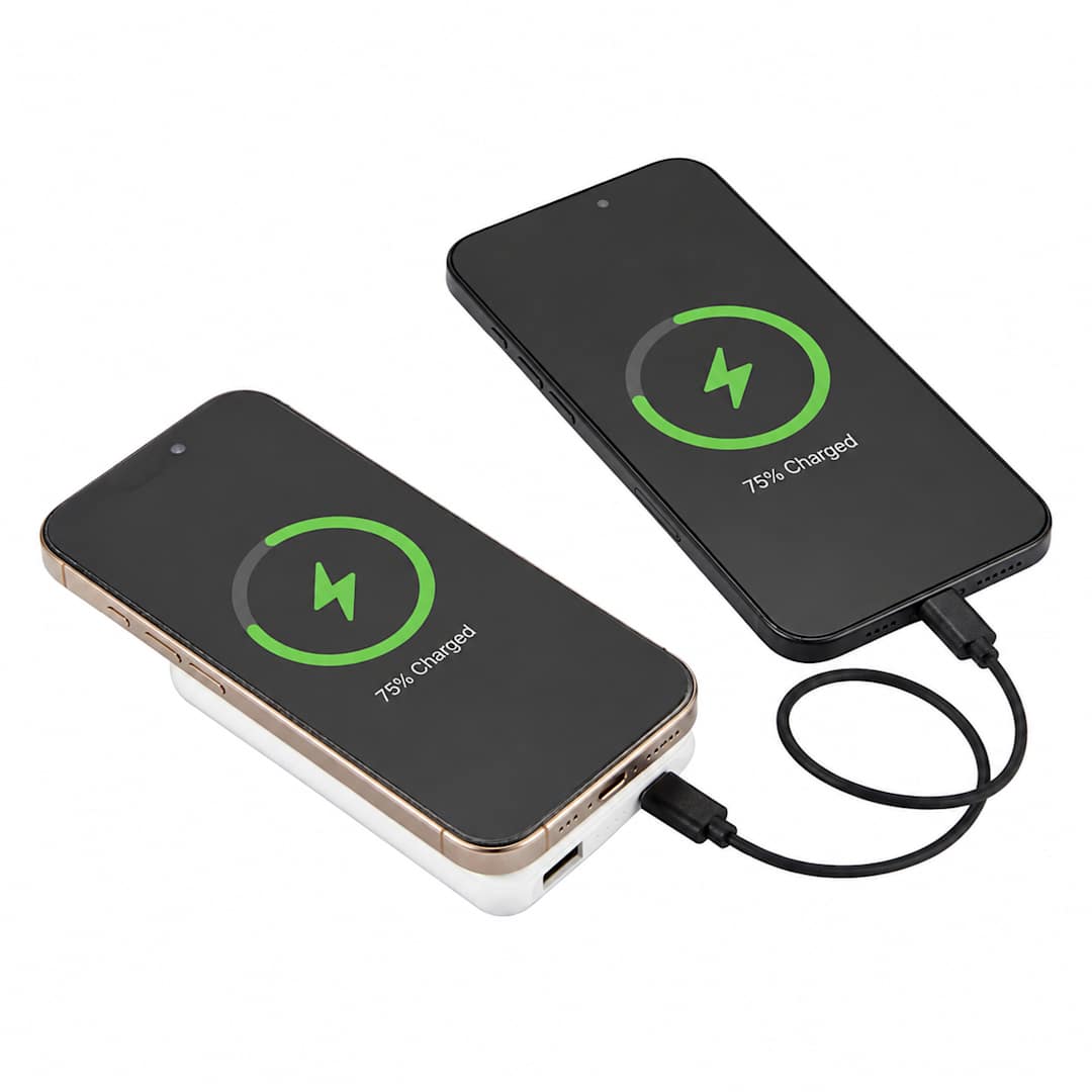 UL Listed Connect 5000 mAh Wireless Power Bank - 7122-11 White