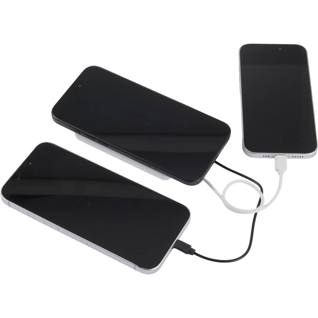 UL Listed Connect 5000 mAh Wireless Power Bank - 7122-11 White