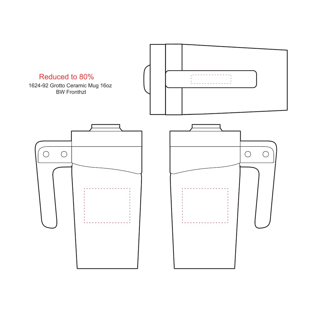 Grotto Ceramic Mug 16oz - 1624-92 White