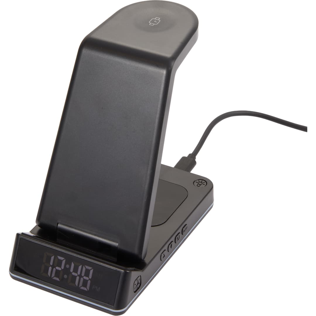 TriCharge Plus 3-IN-1 Qi Wireless Charging Stand - 7143-66 Black