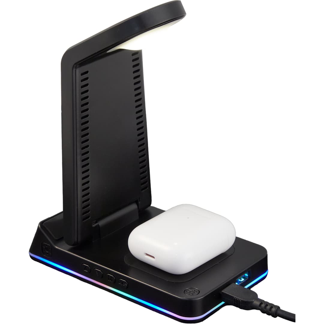 TriCharge Plus 3-IN-1 Qi Wireless Charging Stand - 7143-66 Black