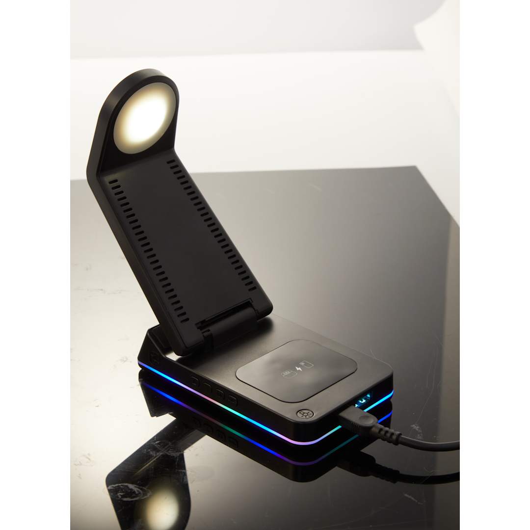 TriCharge Plus 3-IN-1 Qi Wireless Charging Stand - 7143-66 Black