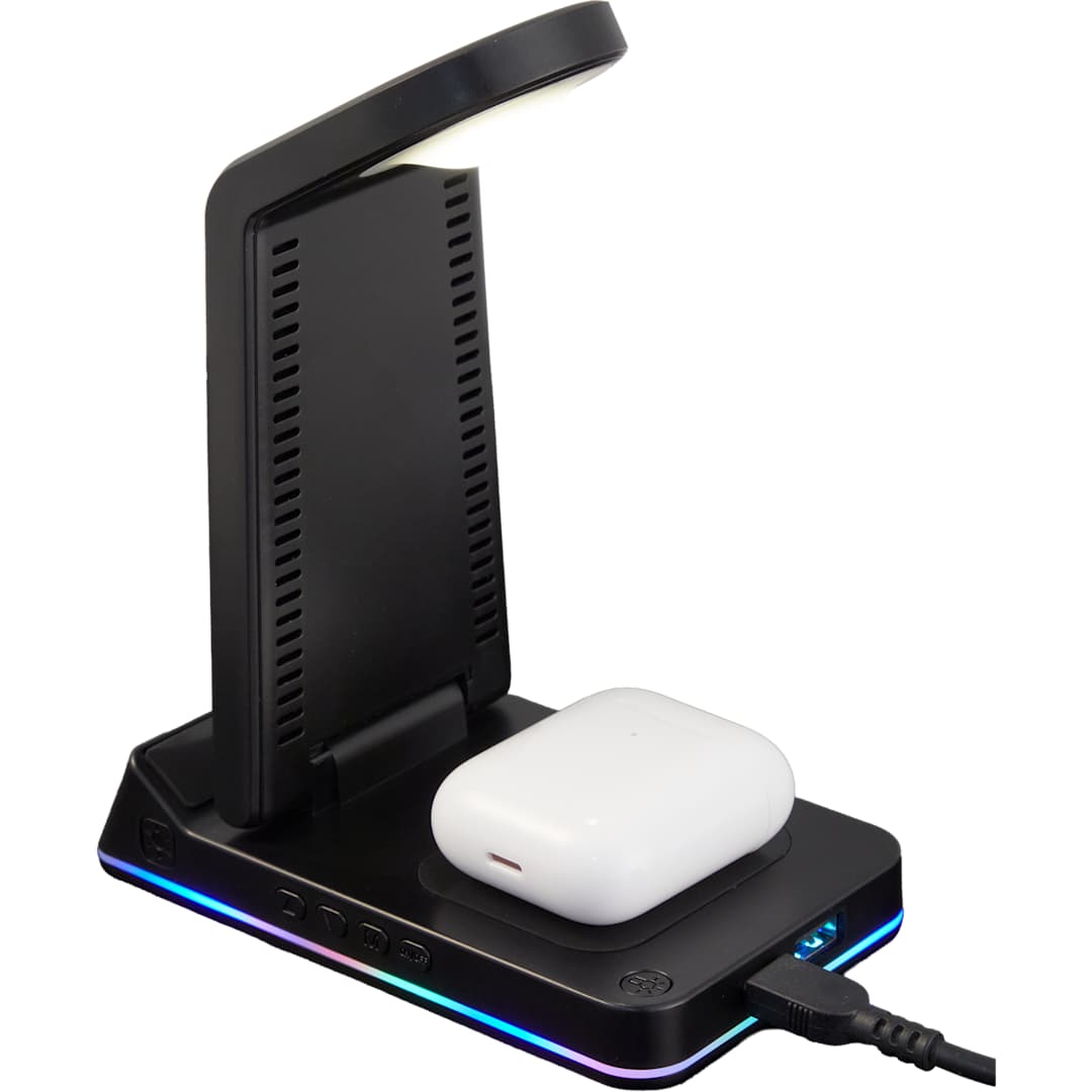 TriCharge Plus 3-IN-1 Qi Wireless Charging Stand - 7143-66 Black