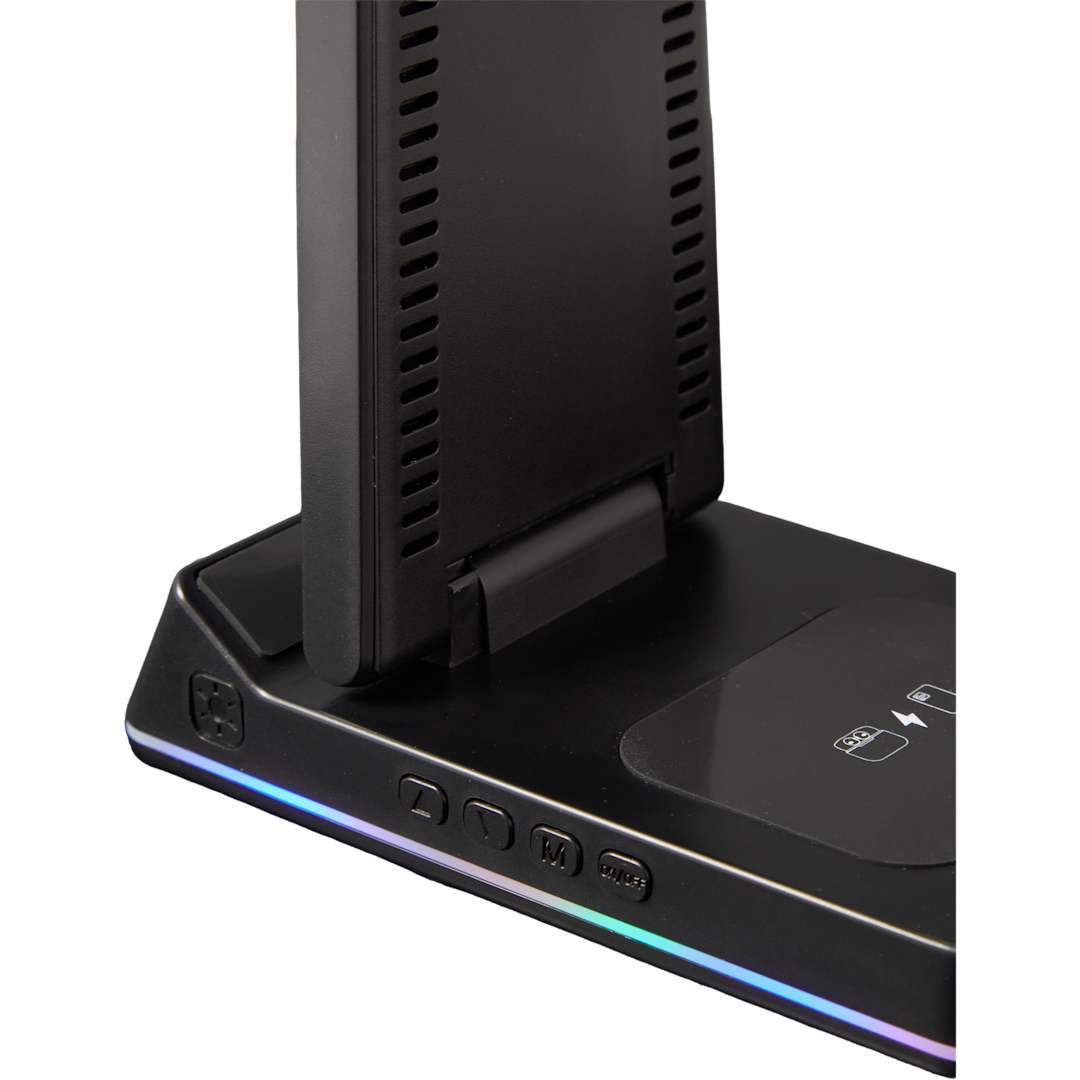 TriCharge Plus 3-IN-1 Qi Wireless Charging Stand - 7143-66 Black