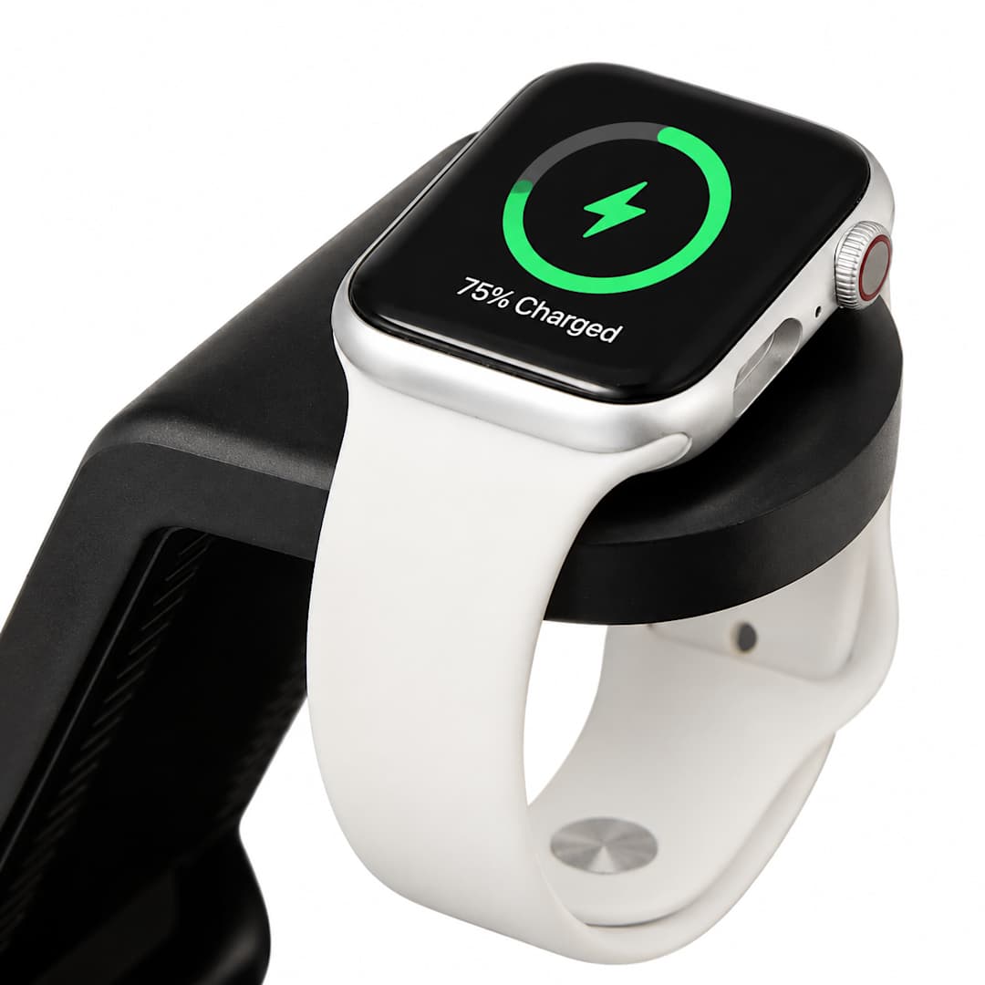 TriCharge Plus 3-IN-1 Qi Wireless Charging Stand - 7143-66 Black