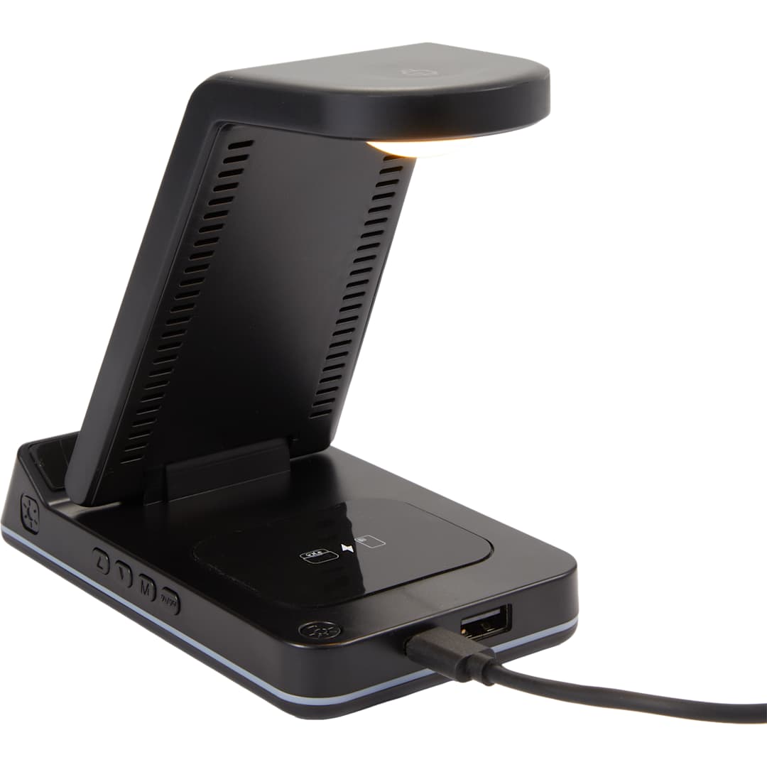 TriCharge Plus 3-IN-1 Qi Wireless Charging Stand - 7143-66 Black