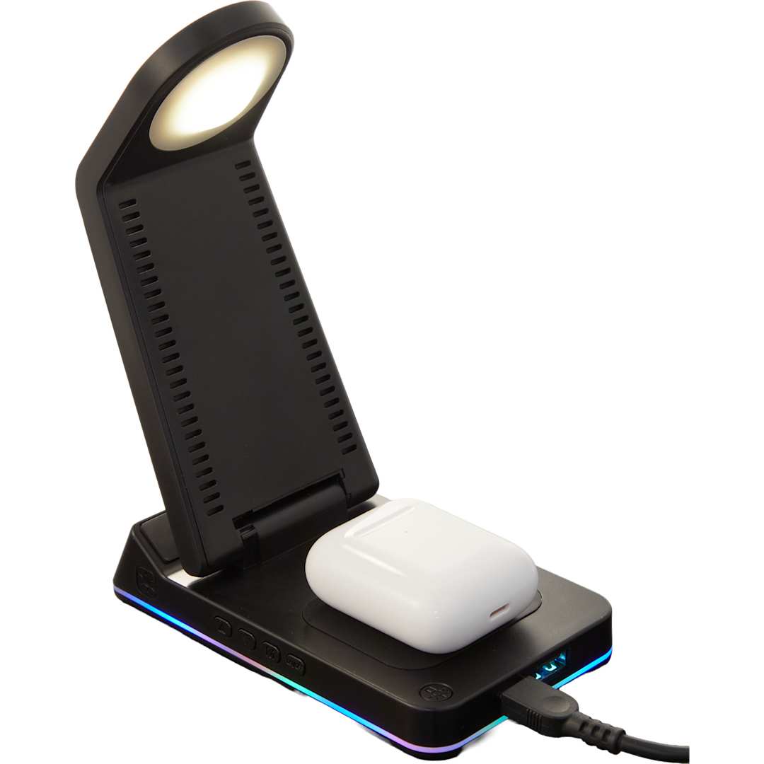 TriCharge Plus 3-IN-1 Qi Wireless Charging Stand - 7143-66 Black