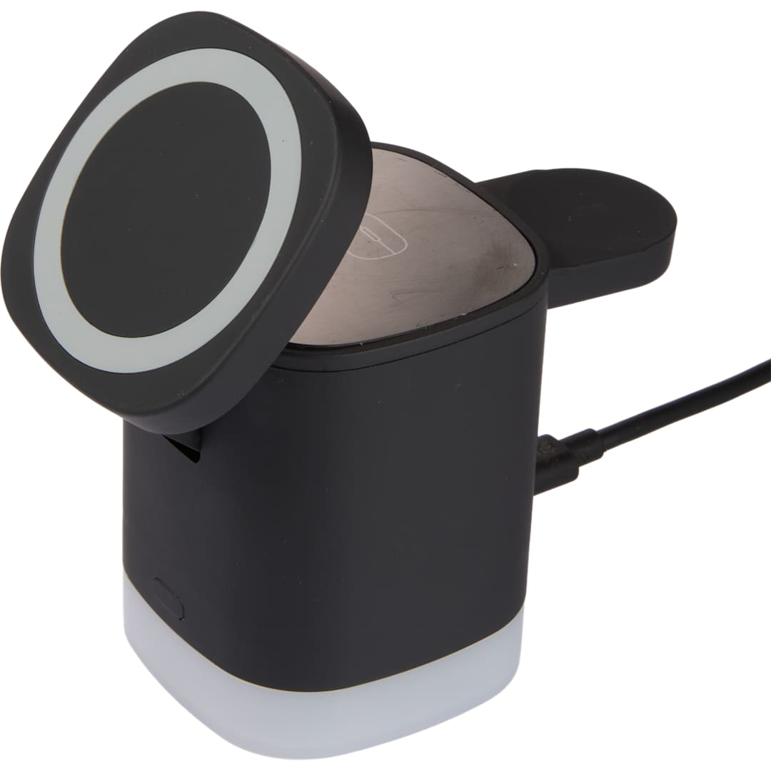 Glow 3-in-1 15W MagClick™ Wireless Charging Stand - 7143-71 Black