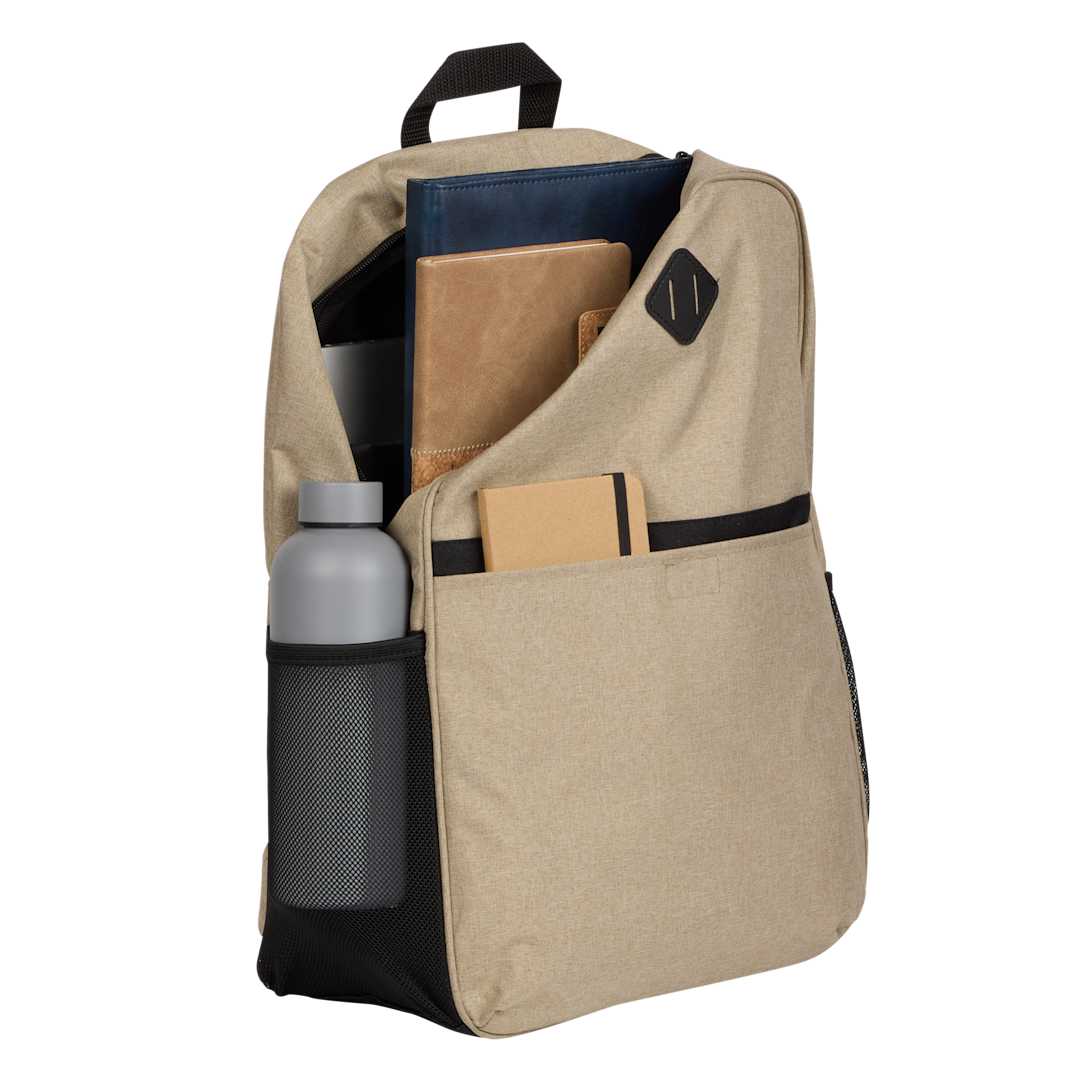 Parker Recycled 17&quot; Laptop Backpack - 9898-08 Tan