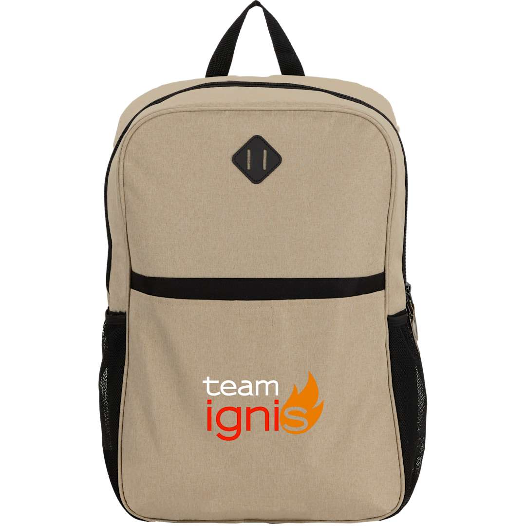 Parker Recycled 17&quot; Laptop Backpack - 9898-08 Tan