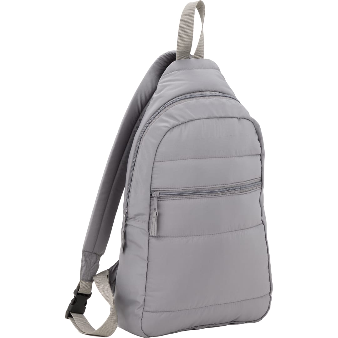 Puffer Recycled Sling Backpack - 9898-11 Gray