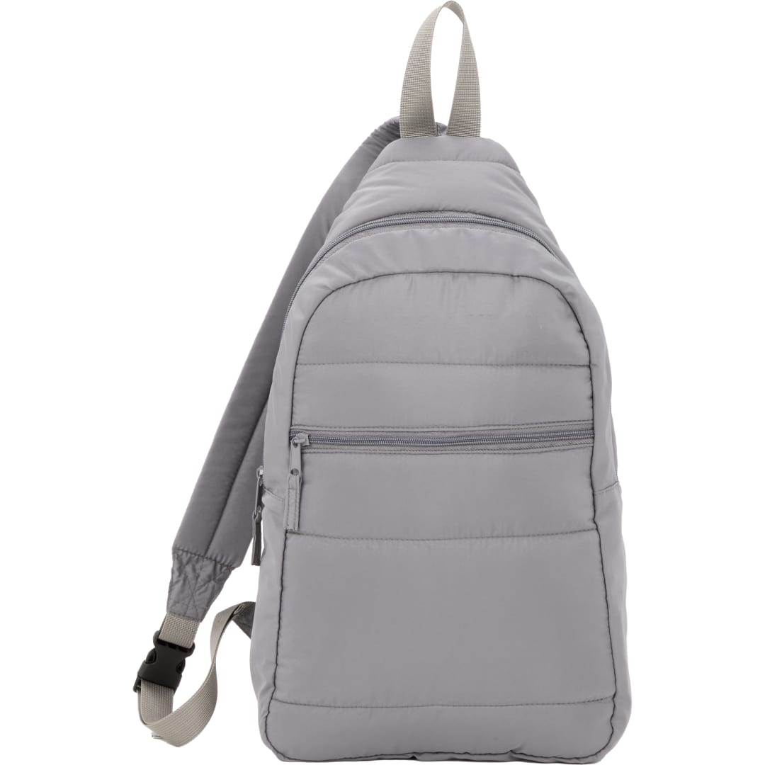 Puffer Recycled Sling Backpack - 9898-11 Gray