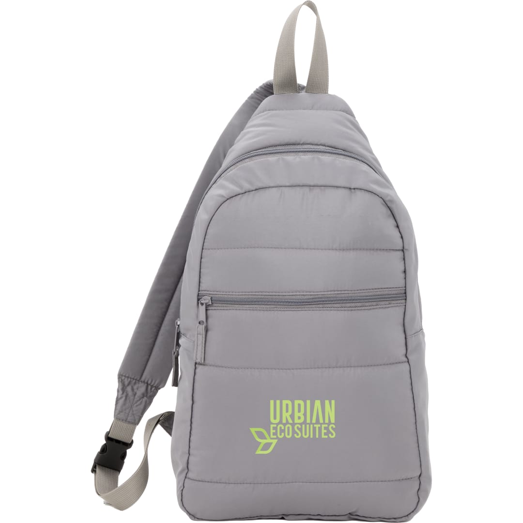 Puffer Recycled Sling Backpack - 9898-11 Gray