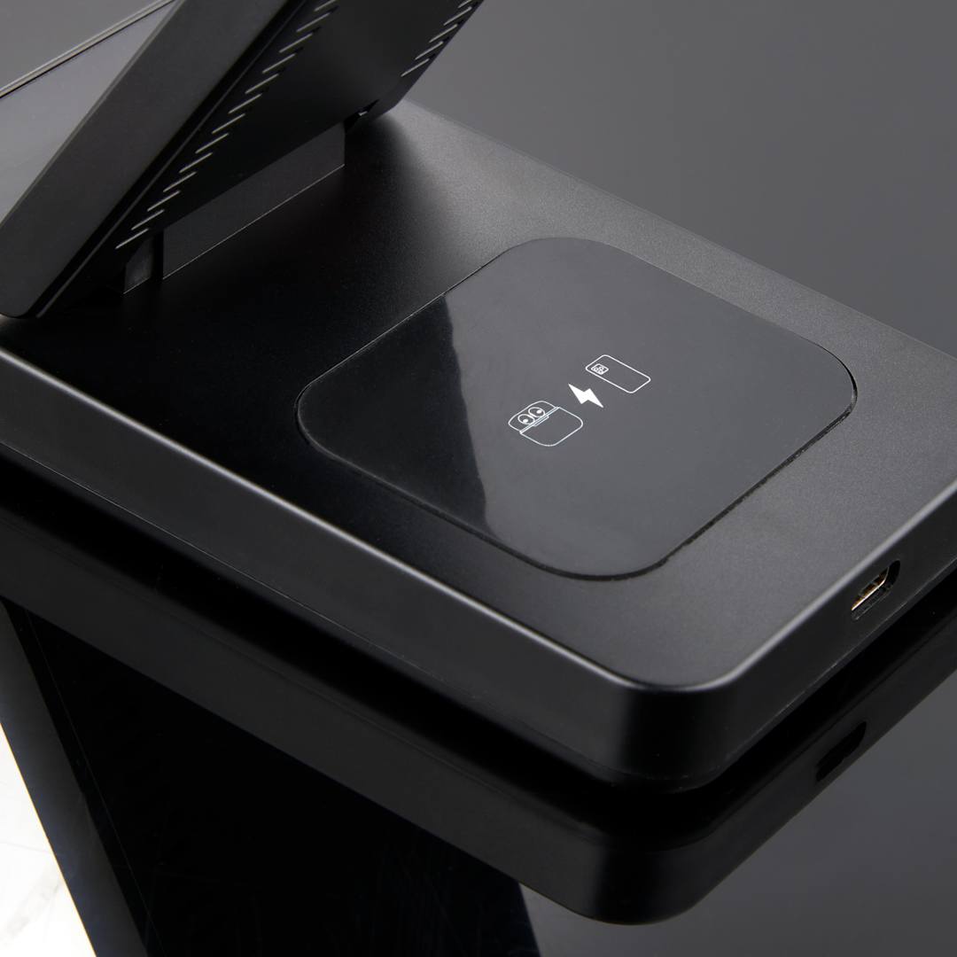 TriCharged 3-in-1 15W Wireless Charging Stand - SM-2844 Black