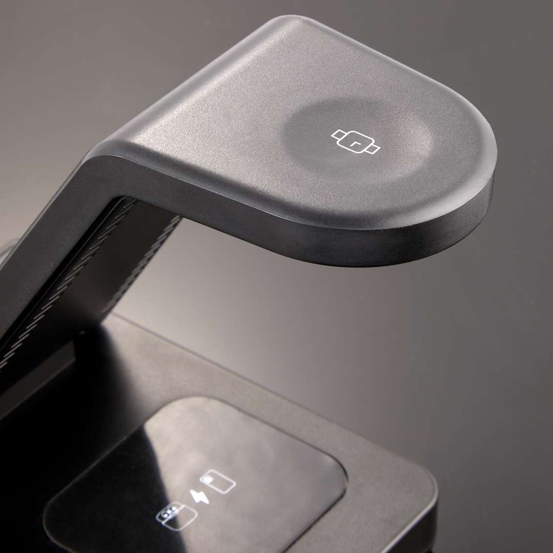 TriCharged 3-in-1 15W Wireless Charging Stand - SM-2844 Black