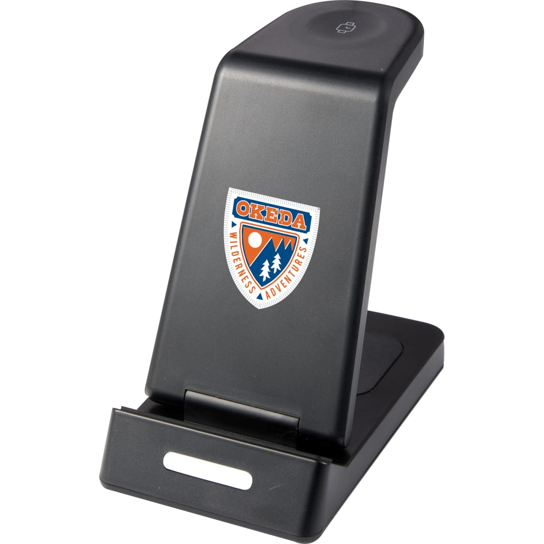 TriCharged 3-in-1 15W Wireless Charging Stand - SM-2844 Black
