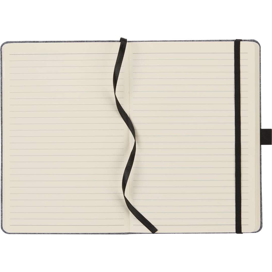 The Goods THE GOODS™ 8&quot; x 5.5&quot; Recycled Felt Bound Notebook - SM-5297 Gray