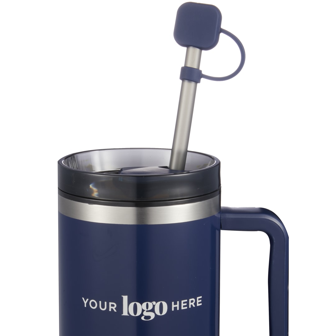 Silicone Straw Topper - SM-6967 Blue