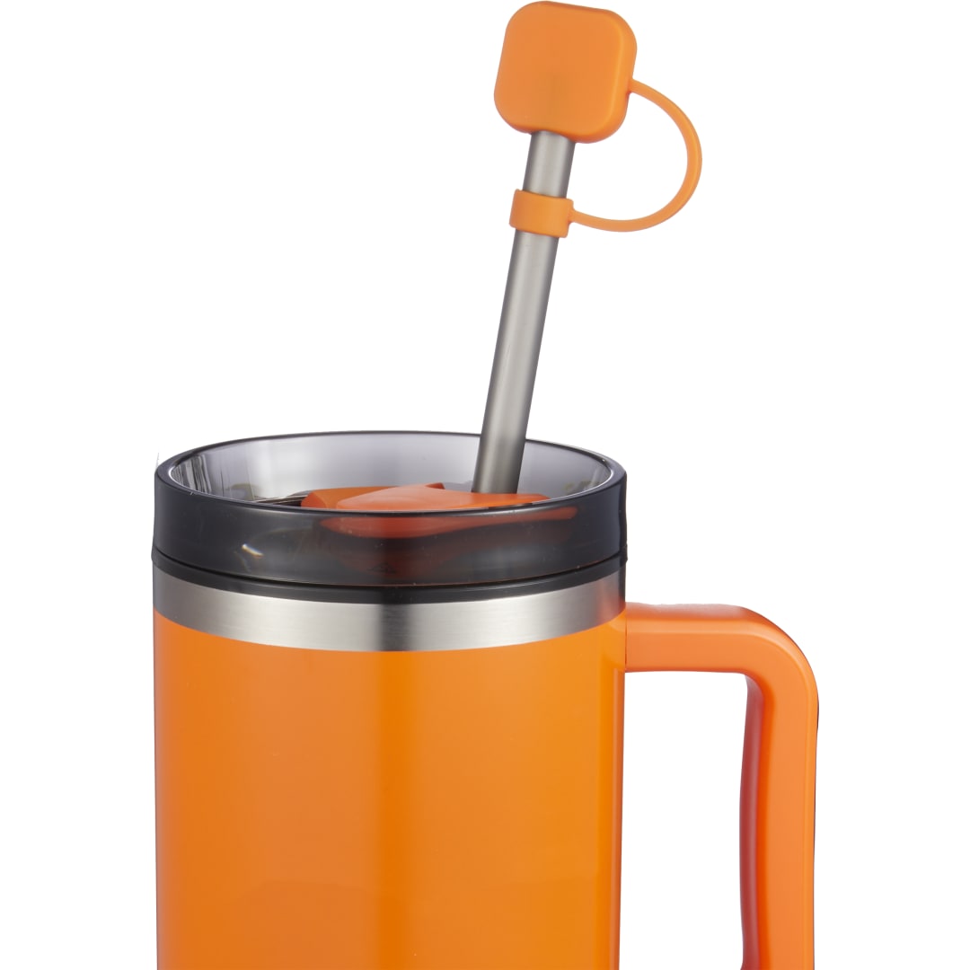 Silicone Straw Topper - SM-6967 Orange