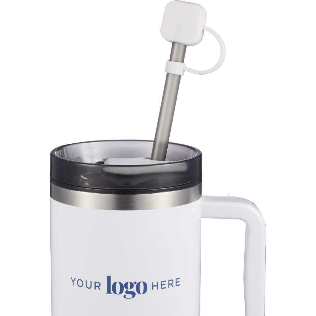 Silicone Straw Topper - SM-6967 White