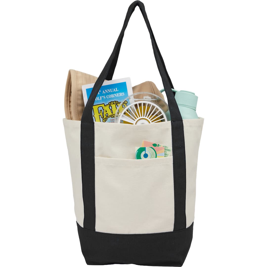 Mini Recycled 8oz Cotton Canvas Tote - 7901-55 Black