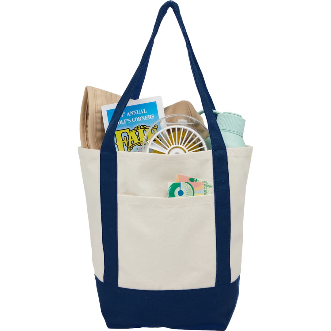 Mini Recycled 8oz Cotton Canvas Tote - 7901-55 Blue