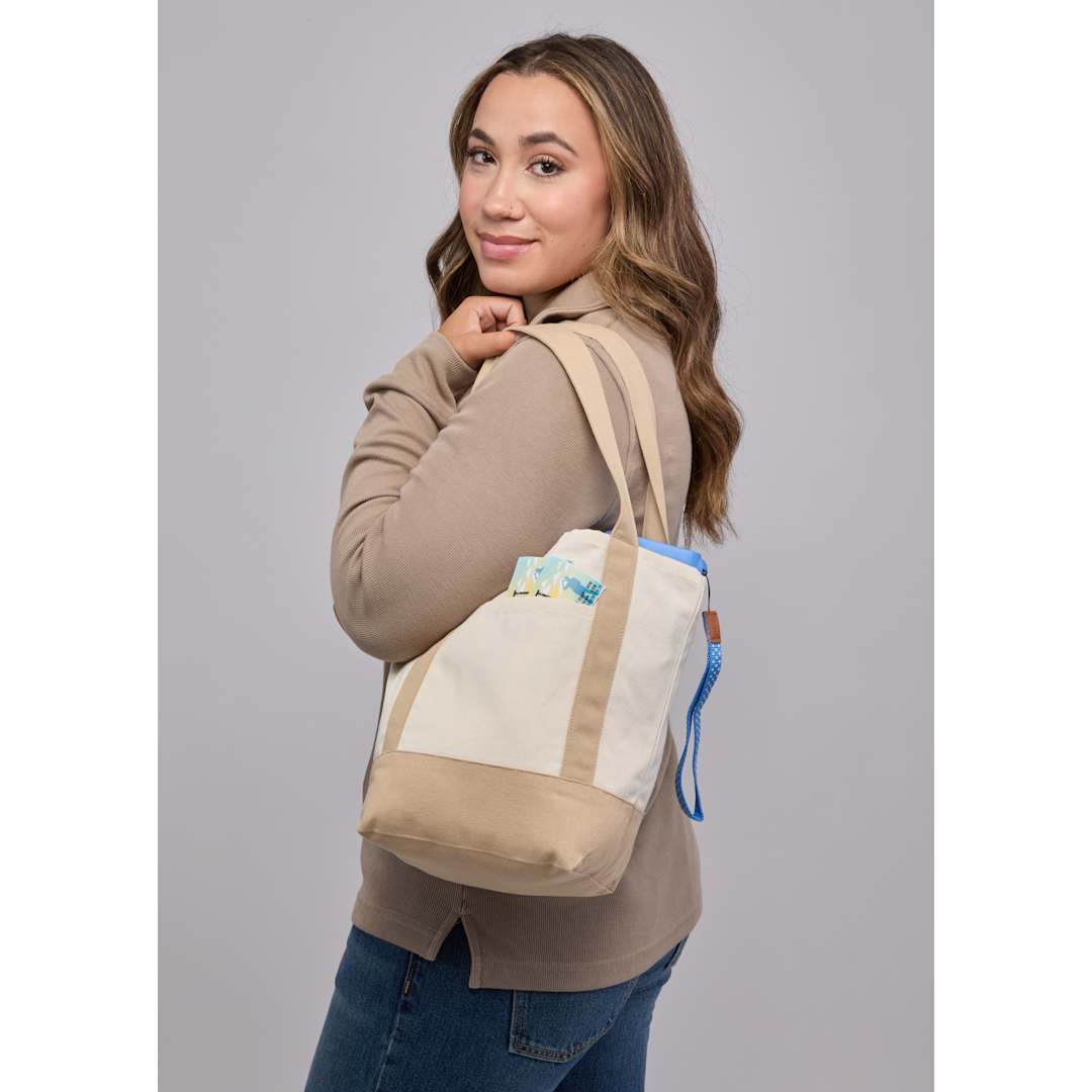 Mini Recycled 8oz Cotton Canvas Tote - 7901-55 Tan
