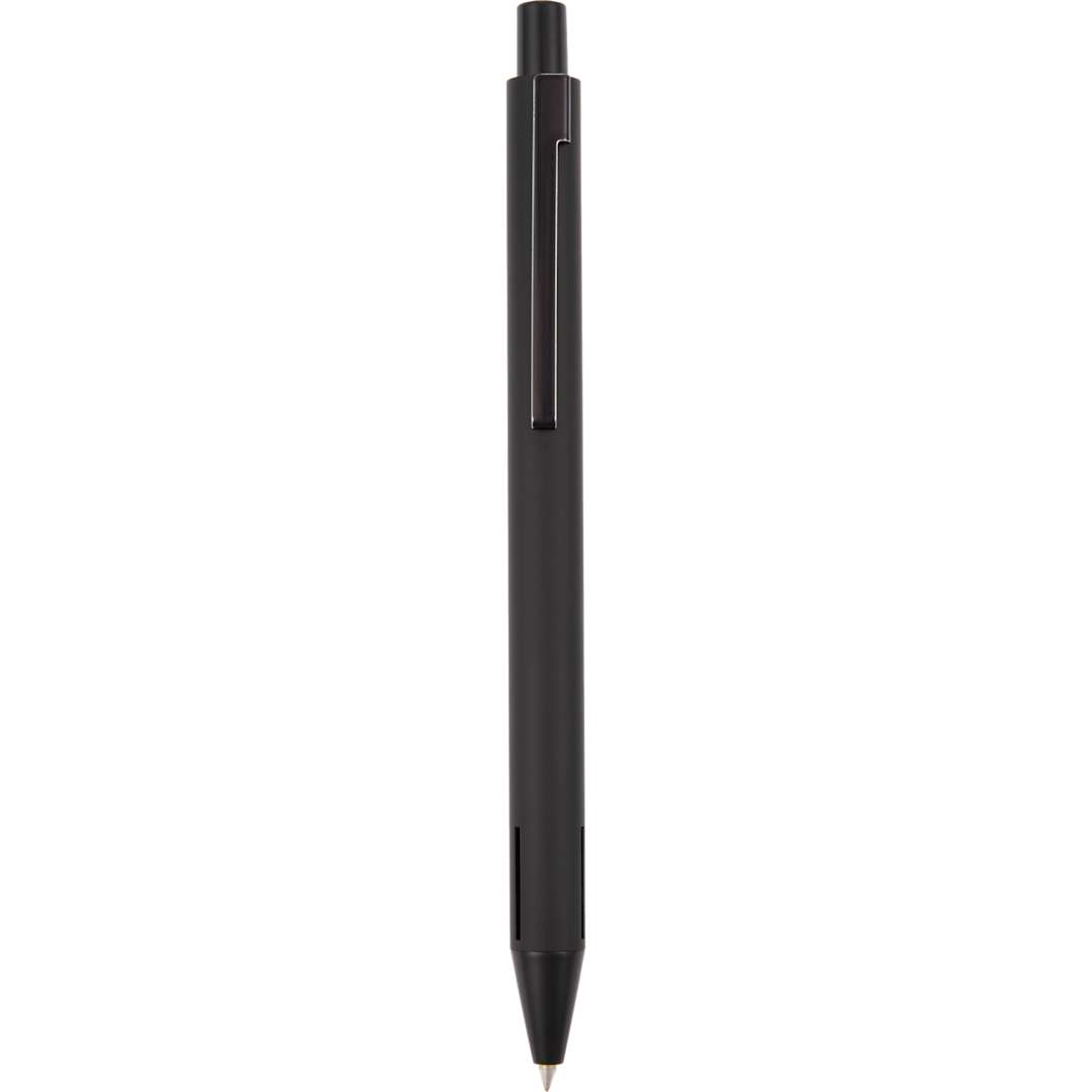 Halo Soft Touch Recycled Aluminum Gel Pen - SM-5203 Black