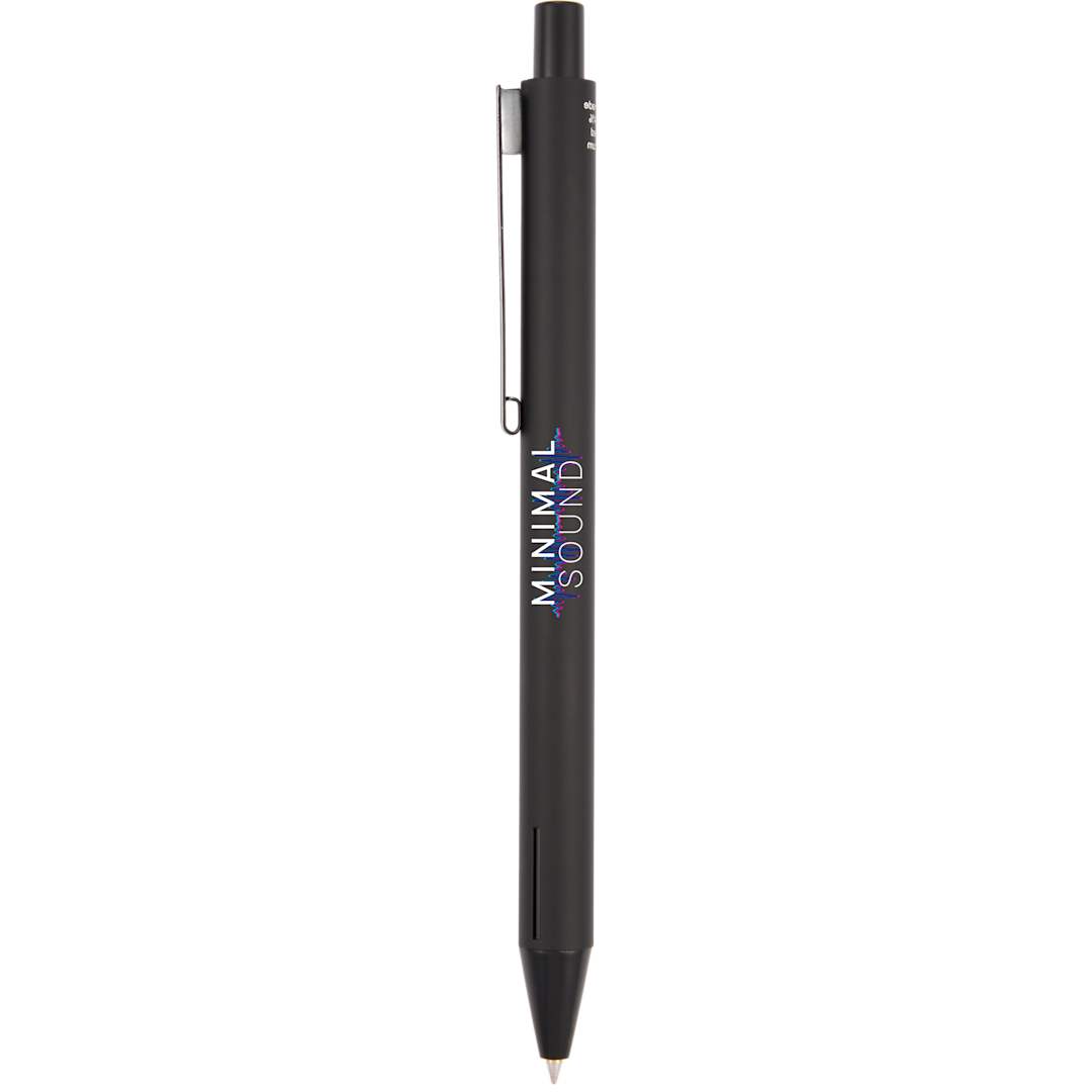 Halo Soft Touch Recycled Aluminum Gel Pen - SM-5203 Black