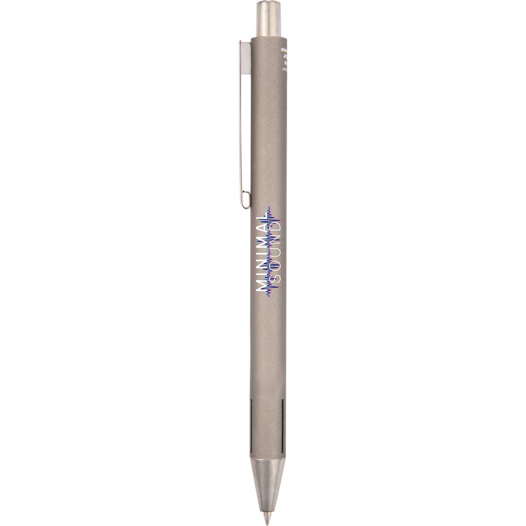 Halo Soft Touch Recycled Aluminum Gel Pen - SM-5203 Gray