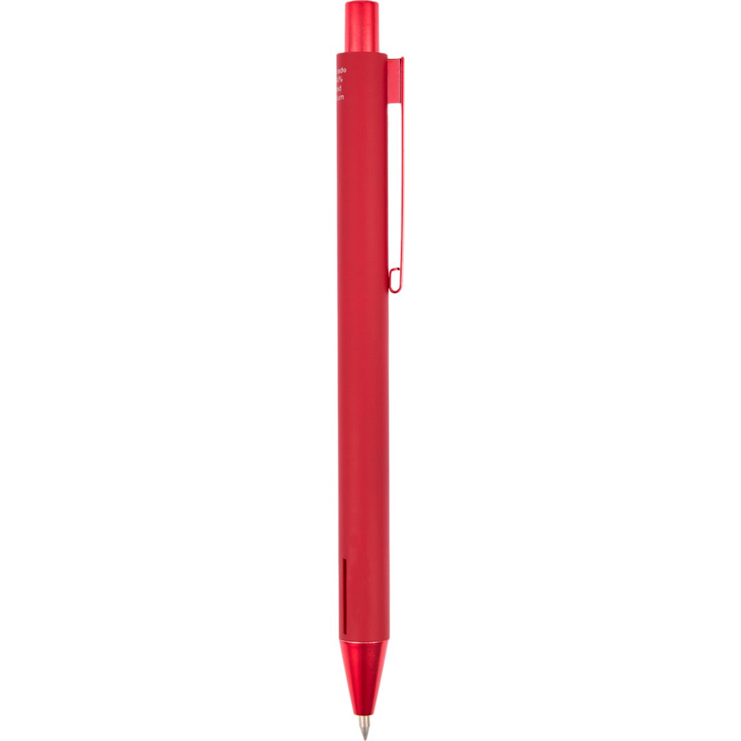 Halo Soft Touch Recycled Aluminum Gel Pen - SM-5203 Red