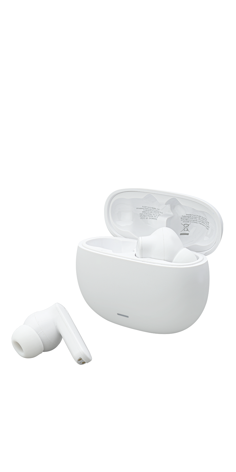 Boompods Écouteurs Echobuds à réduction de bruit Boompods™ - EL221 White
