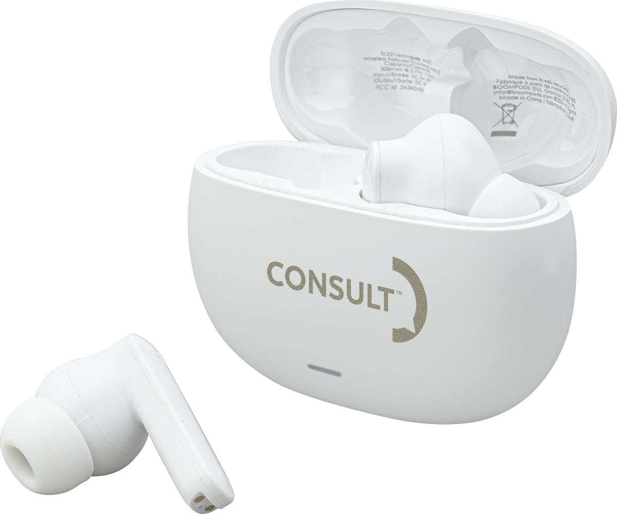 Boompods Écouteurs Echobuds à réduction de bruit Boompods™ - EL221 White