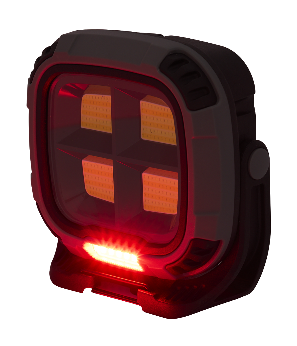 Lampe de travail quadruple COB rechargeable 20 W - FL210 red