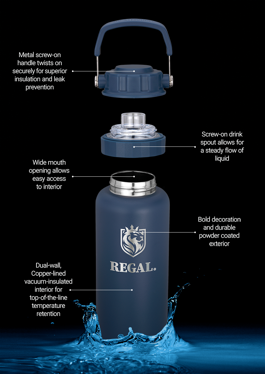 Urban Peak Bouteille à double bouchon Urban Peak® 34 oz - SL186PR White