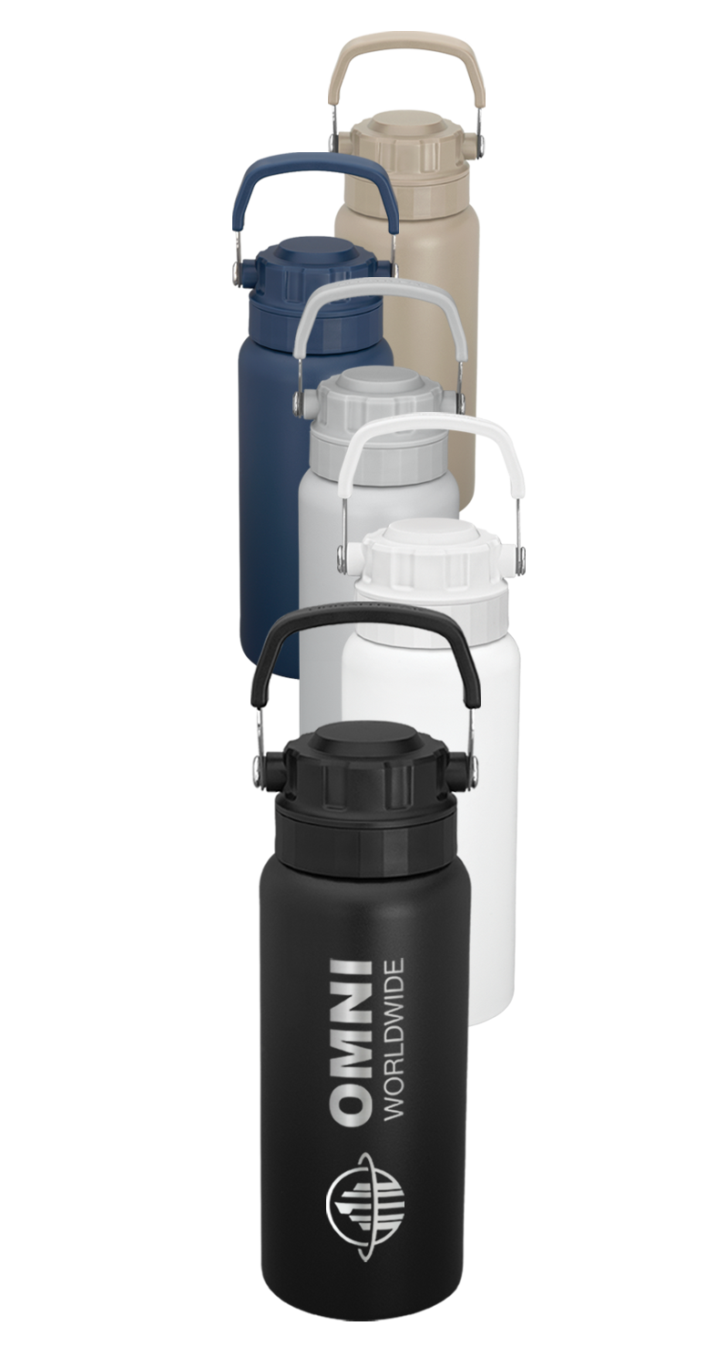 Urban Peak Bouteille à double bouchon Urban Peak® 34 oz - SL186PR White