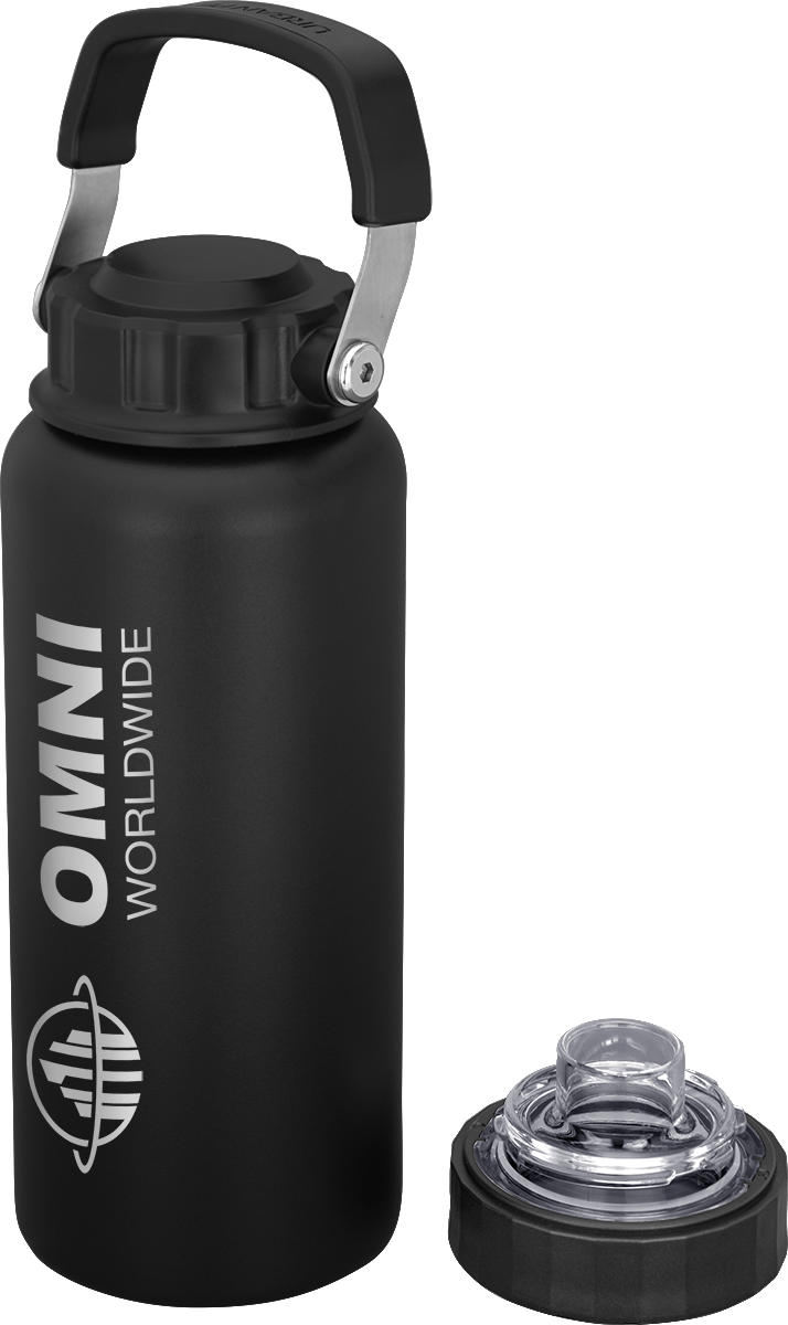 Urban Peak Bouteille à double bouchon Urban Peak® 34 oz - SL186PR black