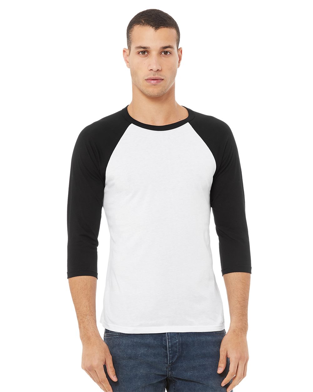 BELLA + CANVAS Unisex Three-Quarter Sleeve Baseball Tee - 3200 - 3200C