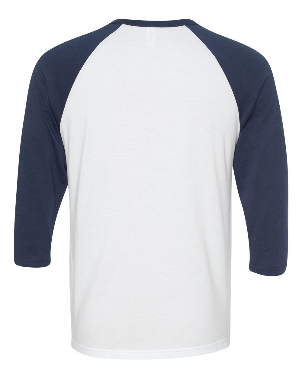 BELLA + CANVAS Unisex Three-Quarter Sleeve Baseball Tee - 3200 - 3200C White- Navy