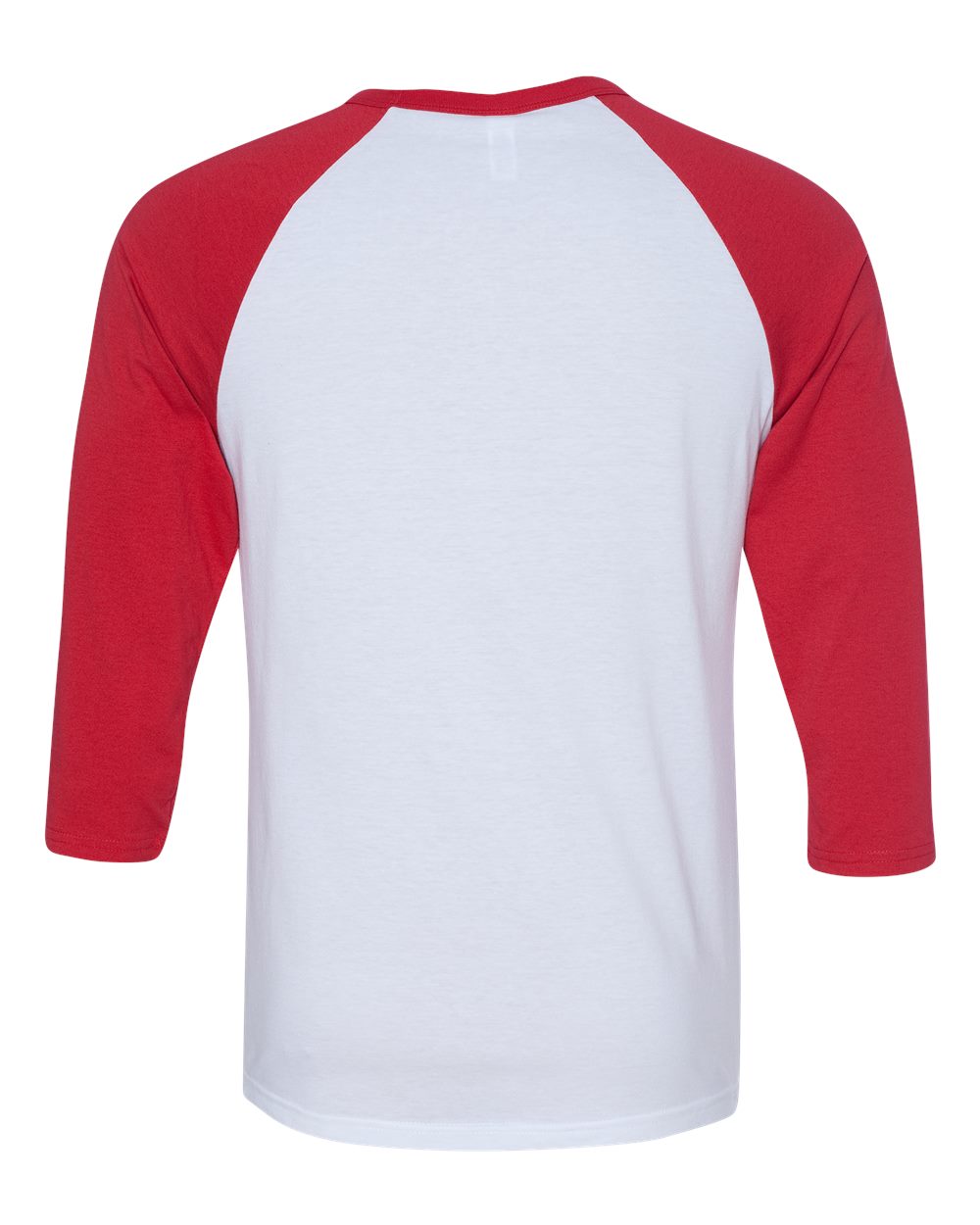 BELLA + CANVAS Unisex Three-Quarter Sleeve Baseball Tee - 3200 - 3200C White- Red