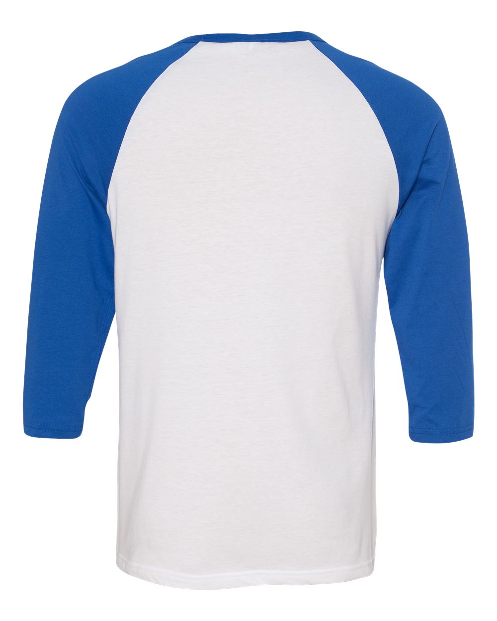 BELLA + CANVAS Unisex Three-Quarter Sleeve Baseball Tee - 3200 - 3200C White- True Royal