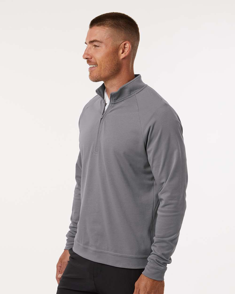 Adidas Men's Club Quarter-Zip Pullover - A598 Grey Three