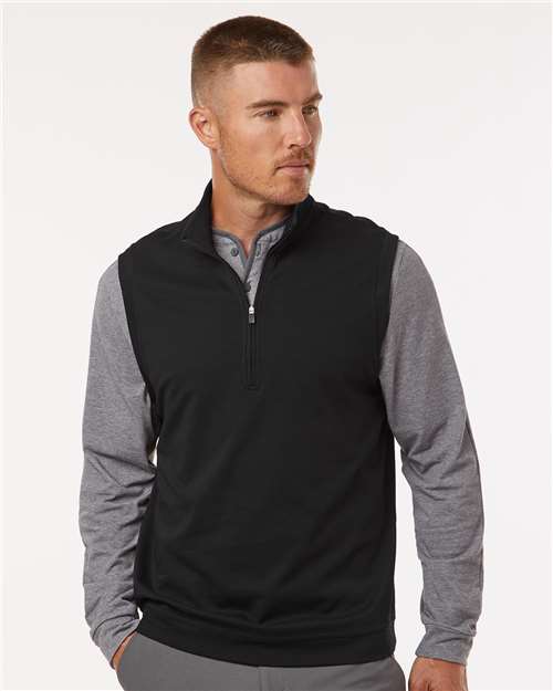Adidas Men's Club Quarter-Zip Vest - A599 Black