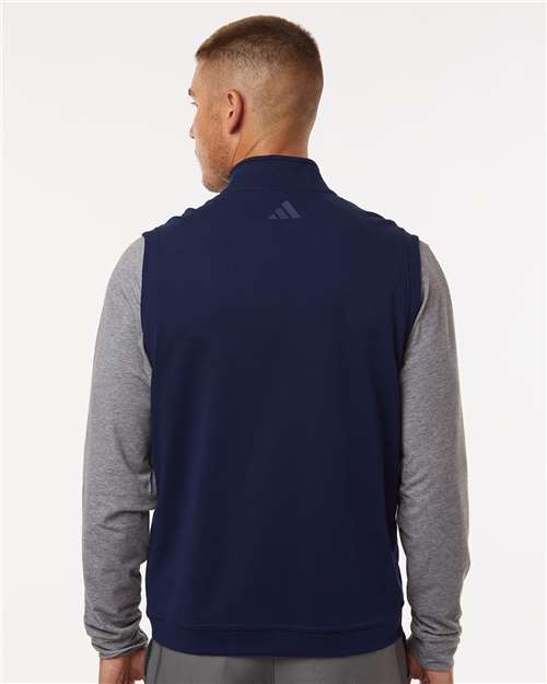Adidas Men's Club Quarter-Zip Vest - A599 Collegiate Navy