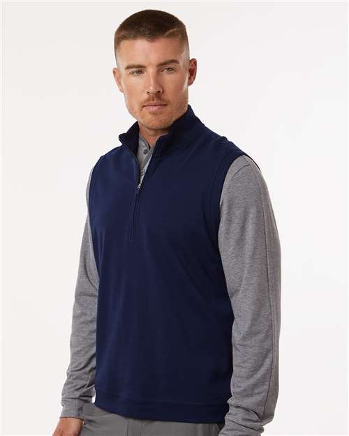 Adidas Men's Club Quarter-Zip Vest - A599 Collegiate Navy