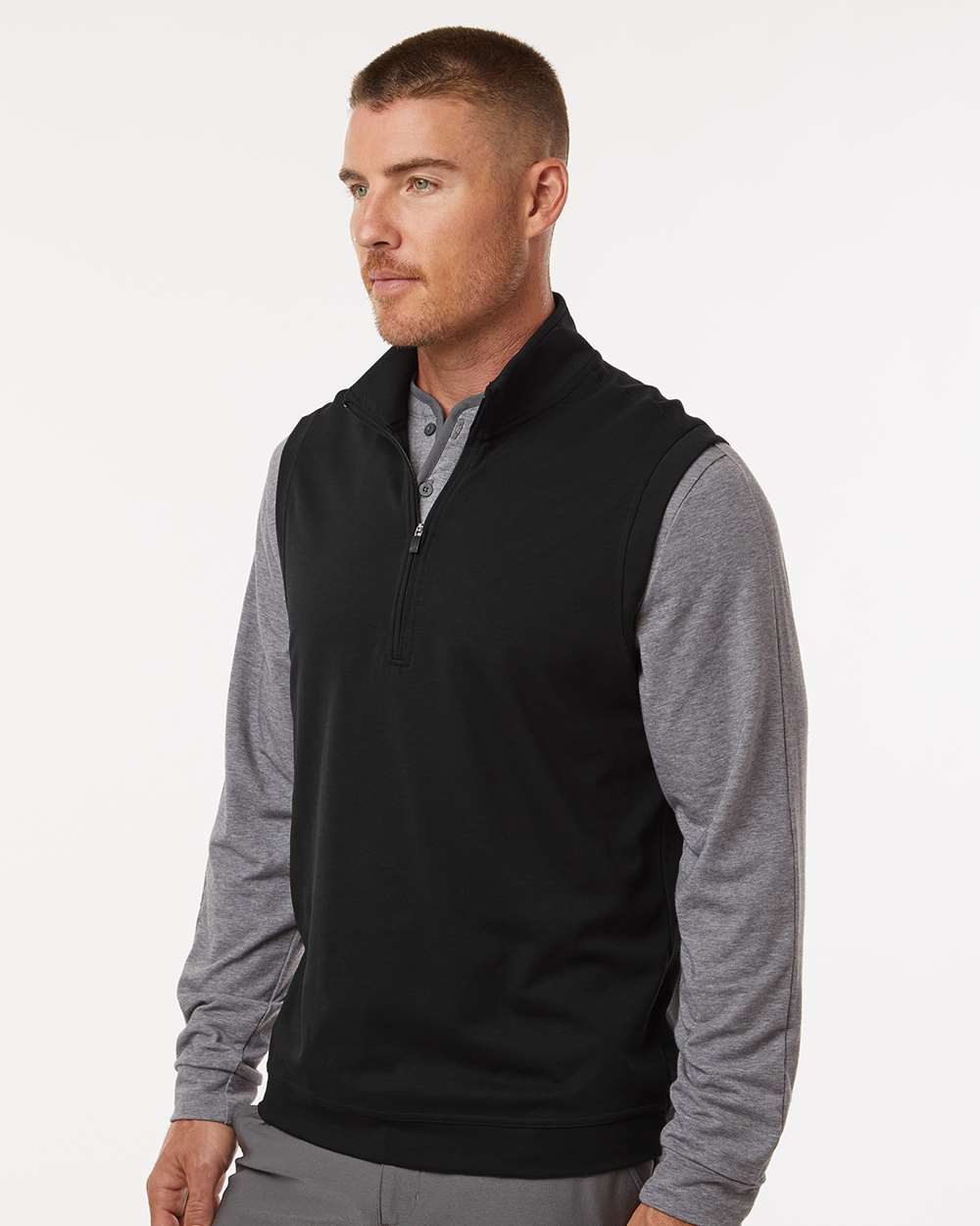 Adidas Men's Club Quarter-Zip Vest - A599 Black