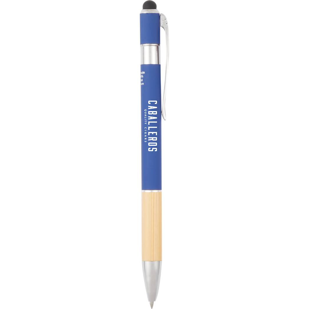 Bamboo rAL Soft Touch Ballpoint Stylus - SM-5207 Blue