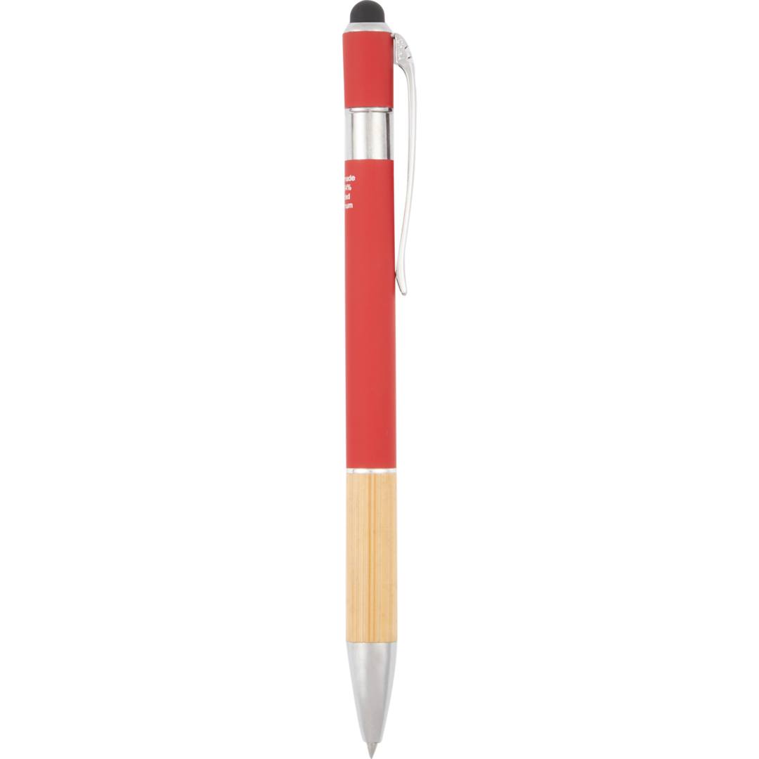 Bamboo rAL Soft Touch Ballpoint Stylus - SM-5207 Red