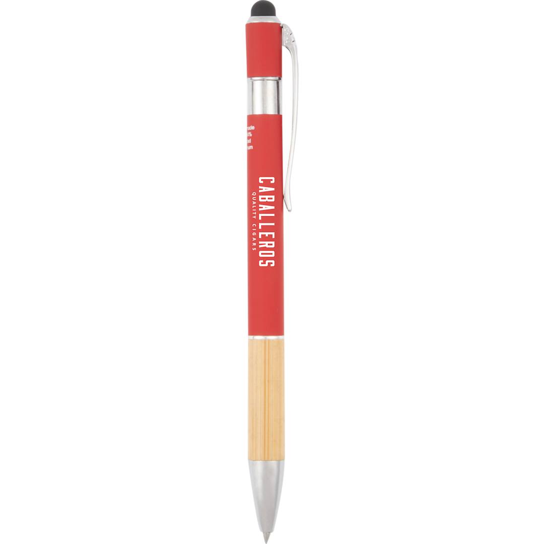 Bamboo rAL Soft Touch Ballpoint Stylus - SM-5207 Red