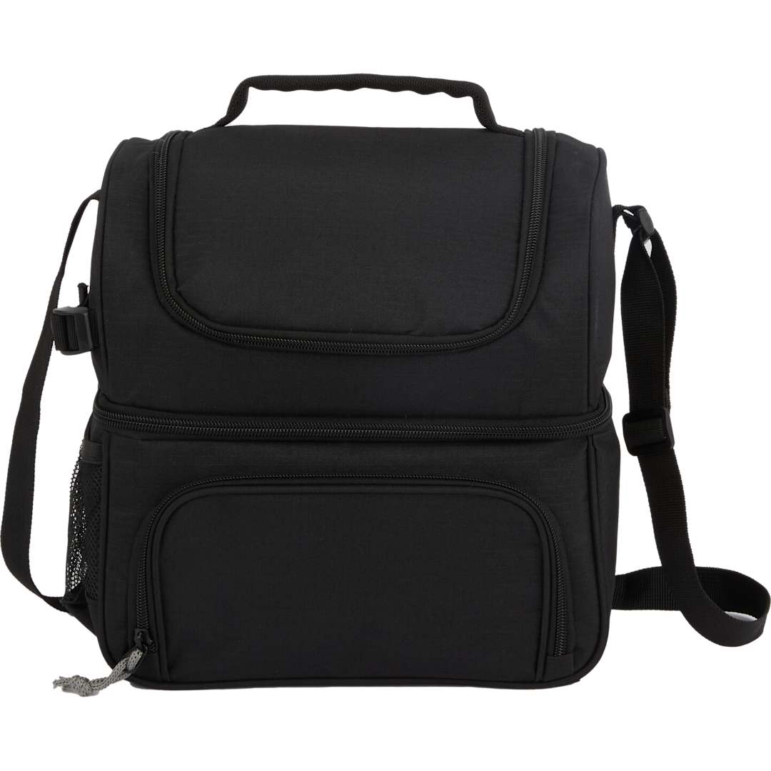 Two Tier 12 Can Lunch Cooler - 2600-22 Black